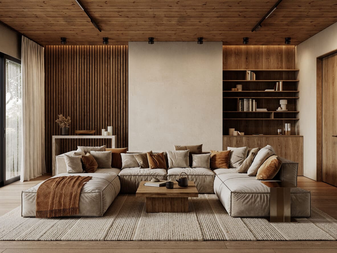 water misting system in modern home