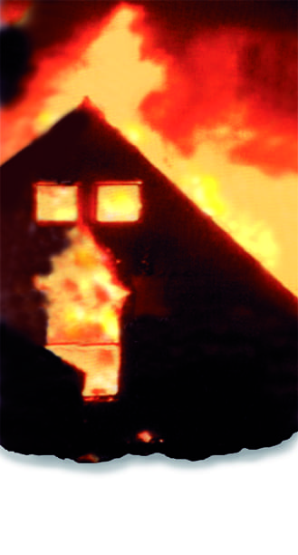 fire burning house fire sprinklers