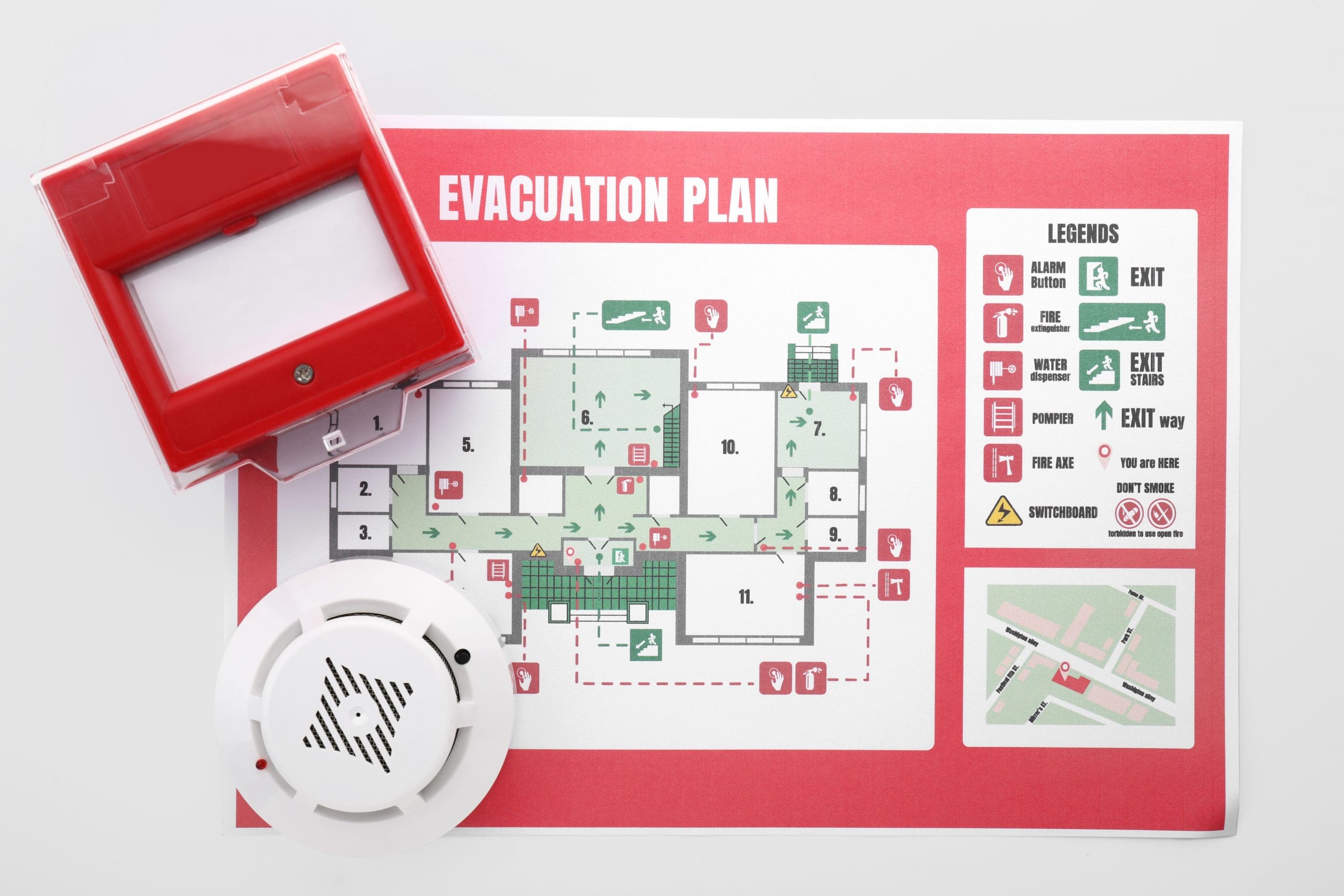 sprinkler system installation home escape plan