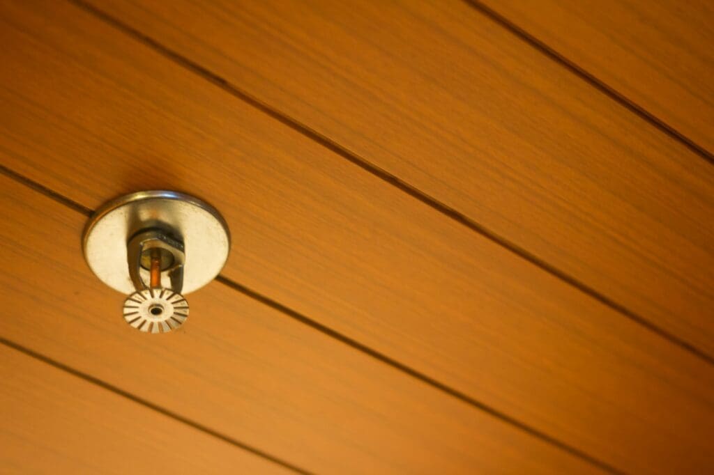 domestic sprinkler in ceiling