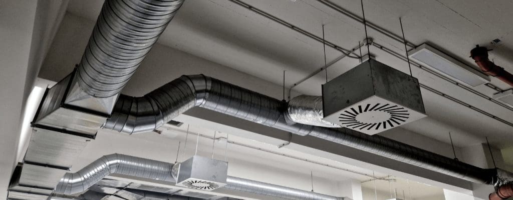 Commercial sprinkler system in an emergency.