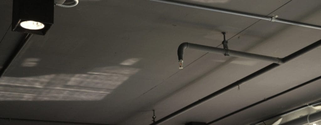 Residential Fire sprinkler system fitted on a Basement