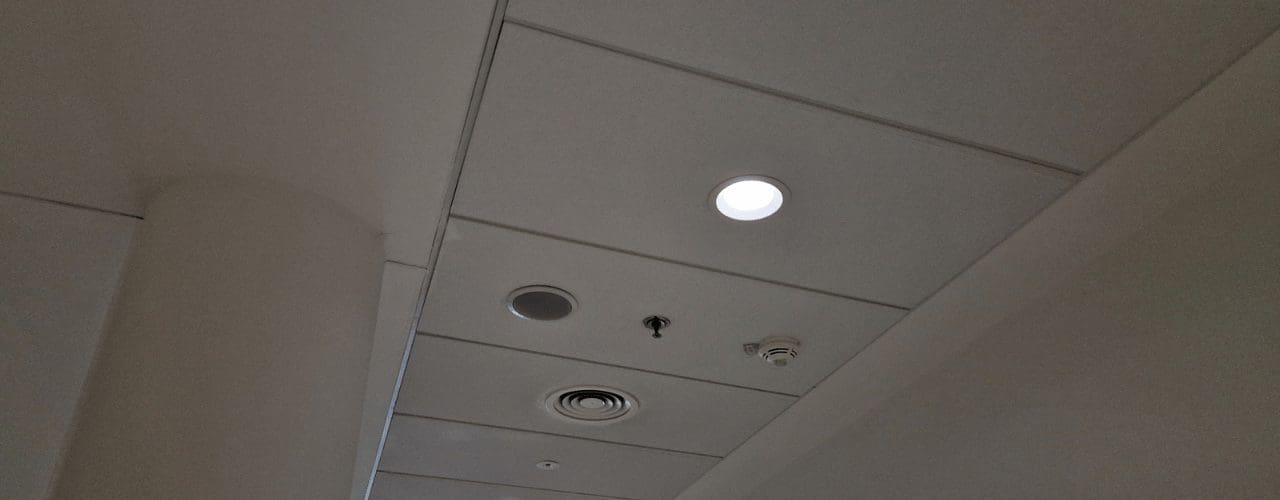Commercial Fire Sprinkler in a High ceiling building