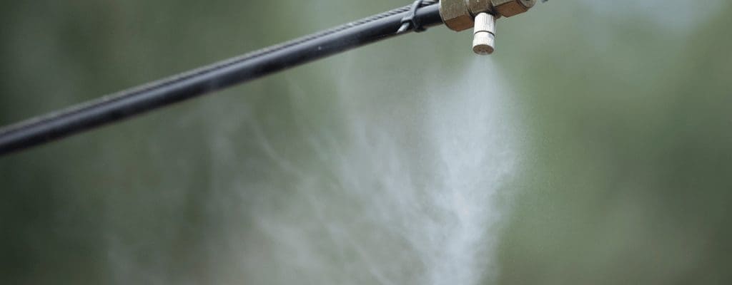 A mist Sprinkler system fitted inside a building