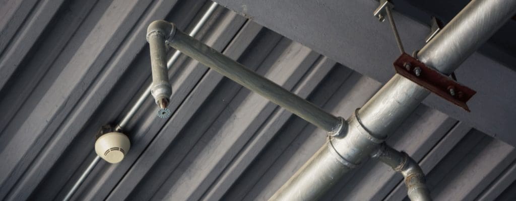 A fitted commercial Fire Sprinkler